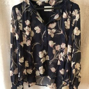 Floral Button-Up Blouse
